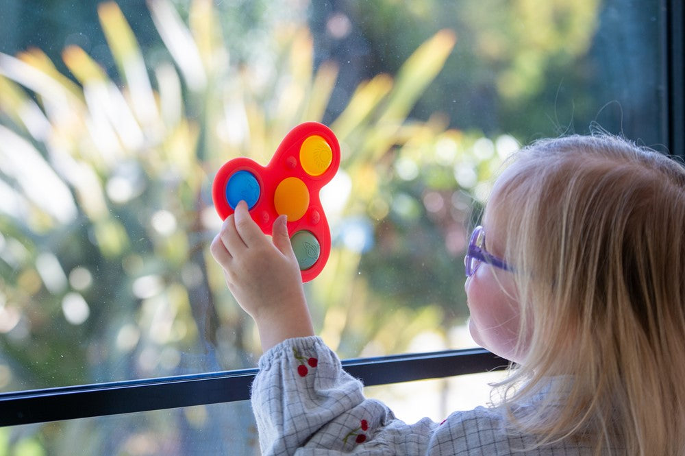 TickiT SiliSoft jumbo spinner Regenboog
