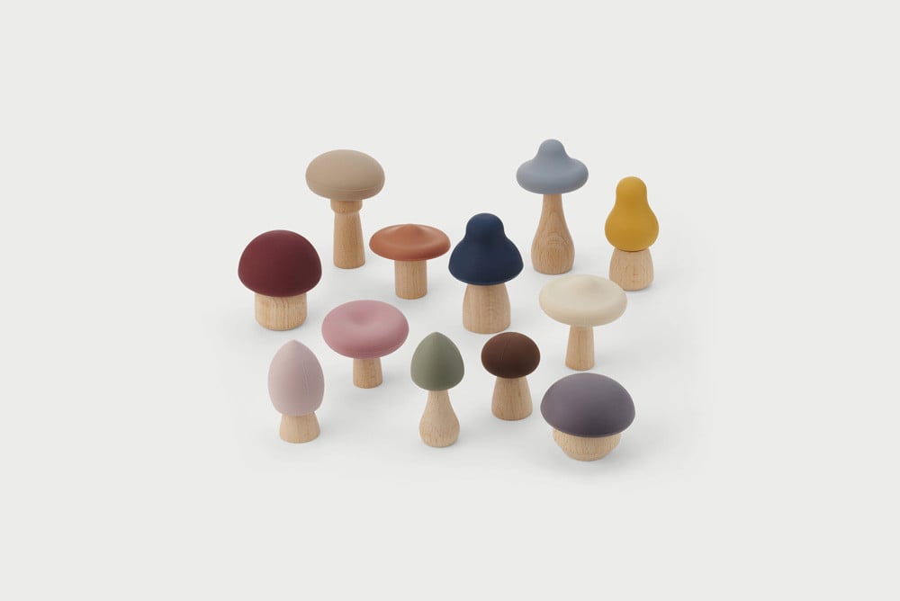 TickiT - Silisoft Paddenstoelen Set (aarde Kleuren)