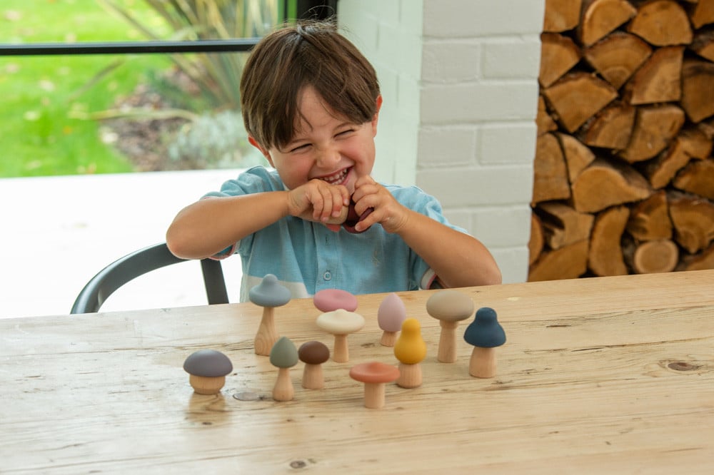 TickiT - Silisoft Paddenstoelen Set (aarde Kleuren)