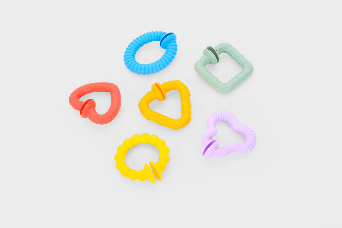 TickiT SiliSoft pop loops Regenboog 6 stuks