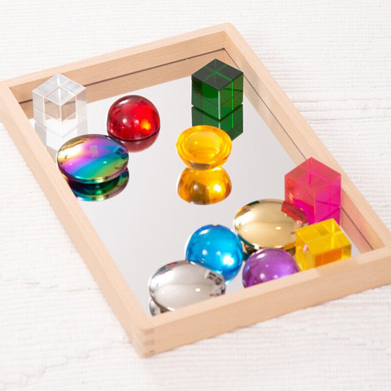 TickiT - kleine houten speelbak met spiegel