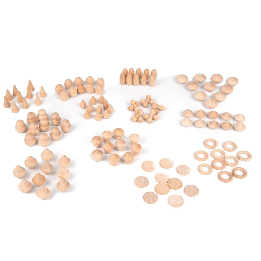 TickiT - Houten schatten klein - 120 stuks