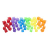 TickiT - gekleurde doorschijnende kubusblokken - 54 stuks