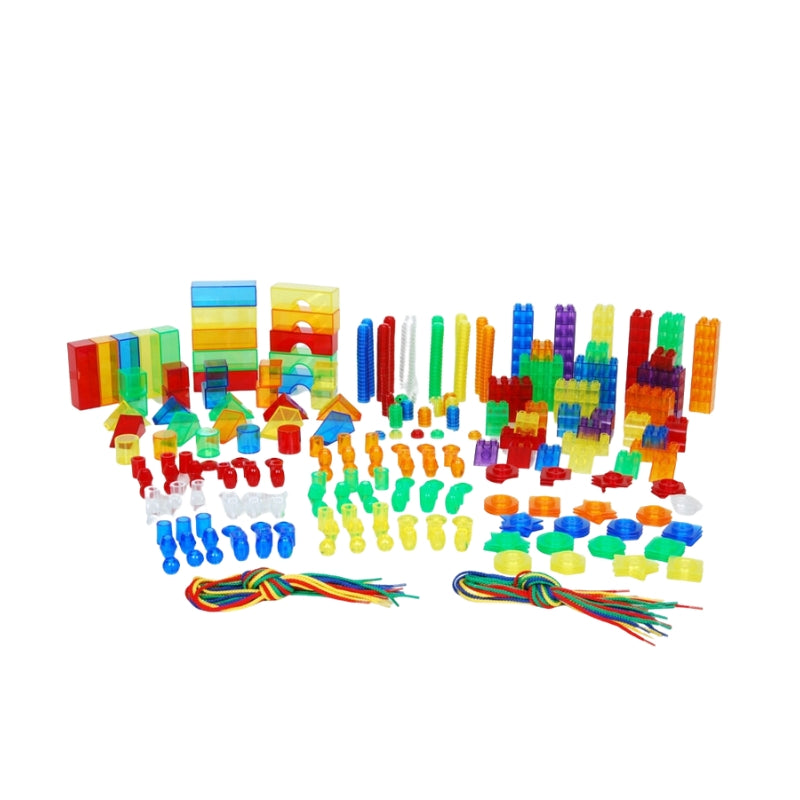 Transparante gekleurde vormen - 634 stuks