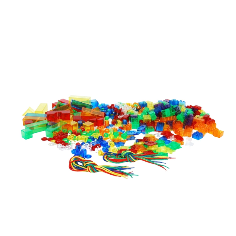 Transparante gekleurde vormen - 634 stuks