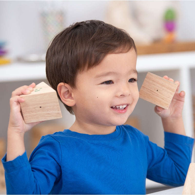 TickiT - Houten prismaset met geluid - 12 stuks