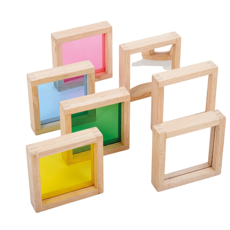 TickiT - houten sensorische vierkanten - 7 stuks