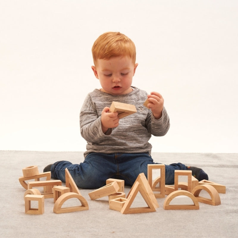 TickiT - houten blokken met spiegels - 24 stuks