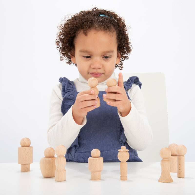 TickiT - Houten poppetjes - 10 stuks