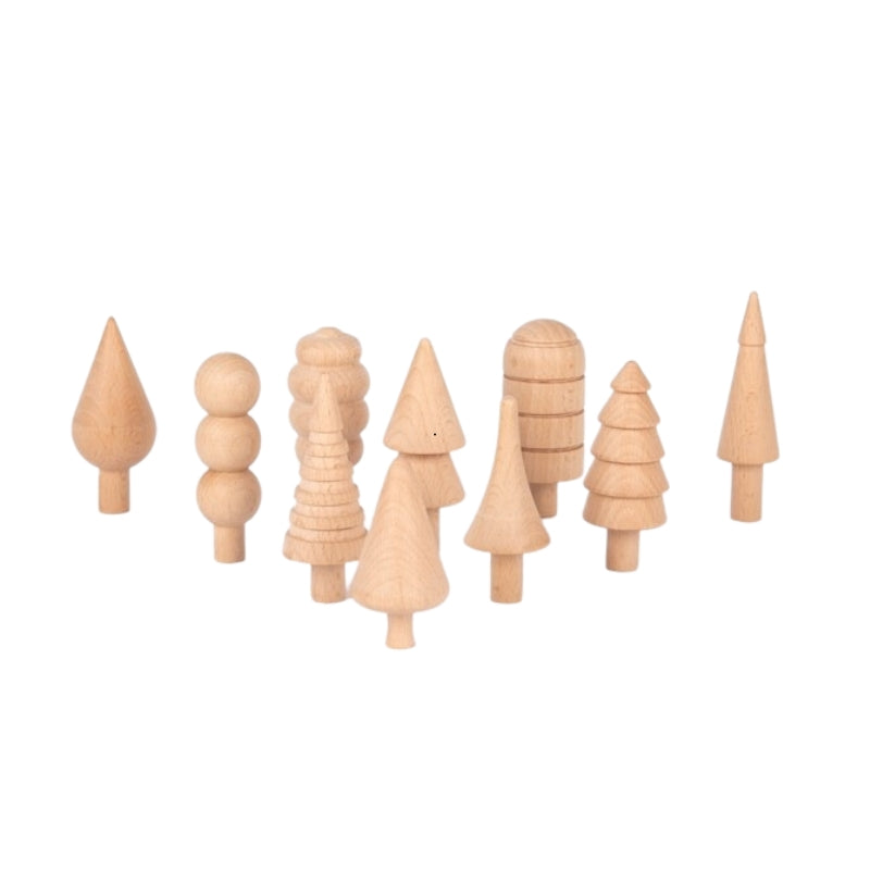 TickiT - Houten bomen - 10 stuks