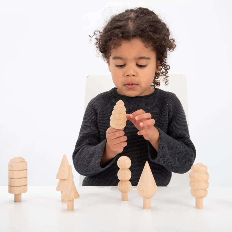 TickiT - Houten bomen - 10 stuks