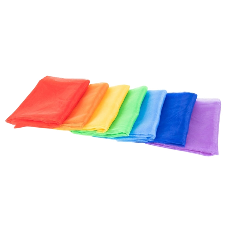 TickiT - organza doeken regenboogkleuren - 7 stuks