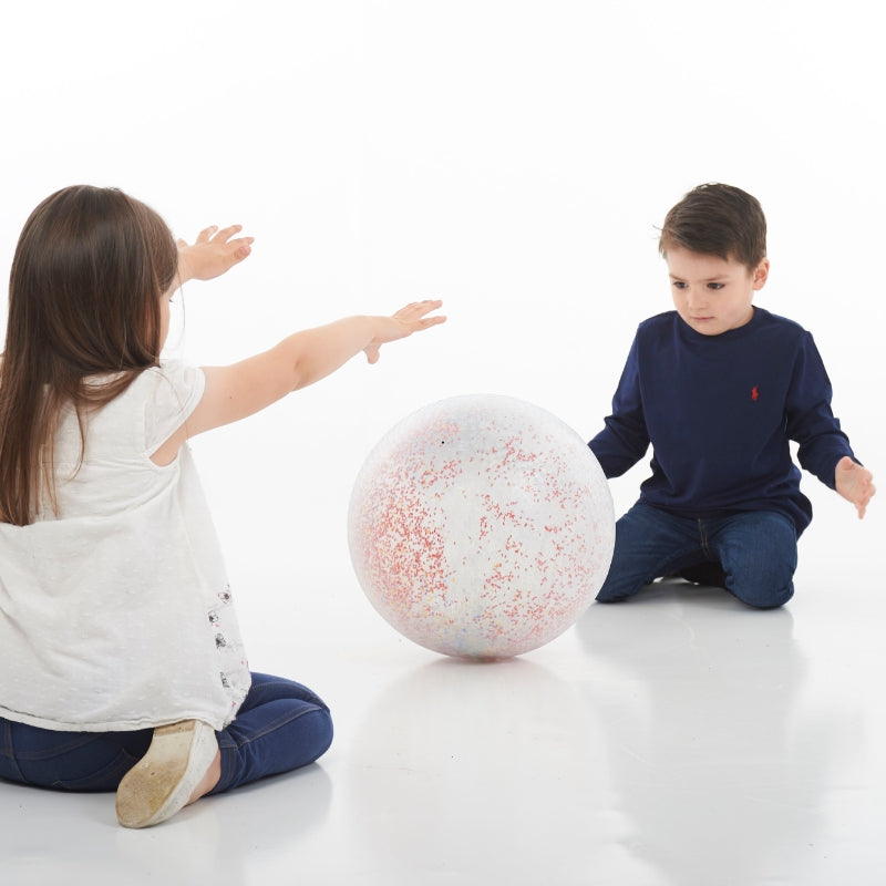 TickiT - opblaasbare bal met gekleurde kralen