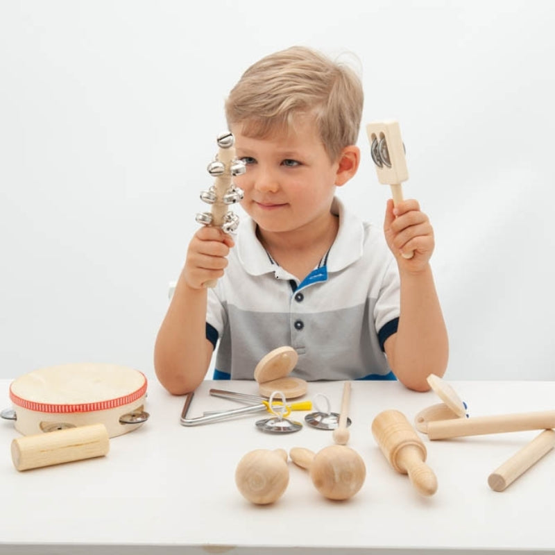 TickiT - houten muziekinstrumenten - percussieset - 16-delig