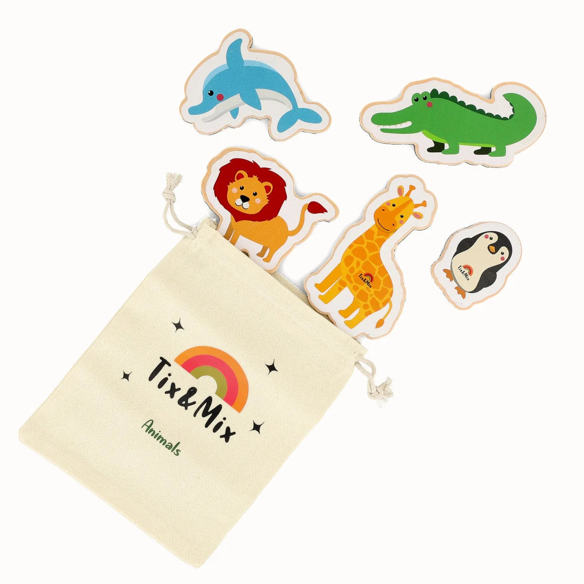 Tix&Mix - Magnetische Speelset Dieren Ontmoeten, 20-delig