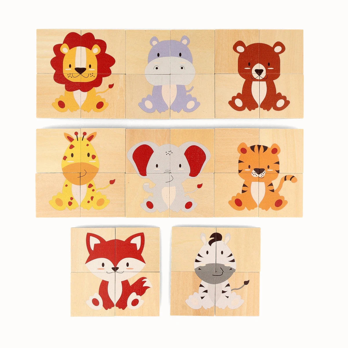 Tix&Mix - Magnetische Puzzelset Dieren, 32-delig
