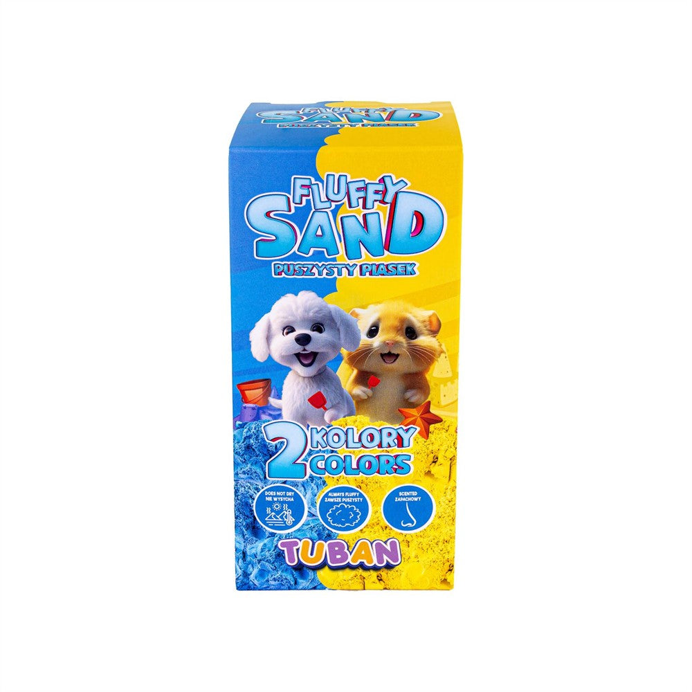 Tuban - Fluffy Sand blauw en geel 2 x 70 gram