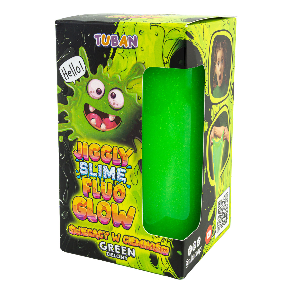 Tuban - Jiggly Slime Fluo Glow groen 430 gram