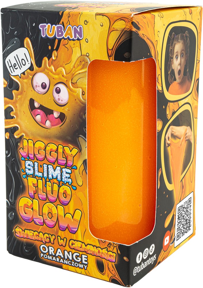 Tuban - Jiggly Slime Fluo Glow oranje 430 gram