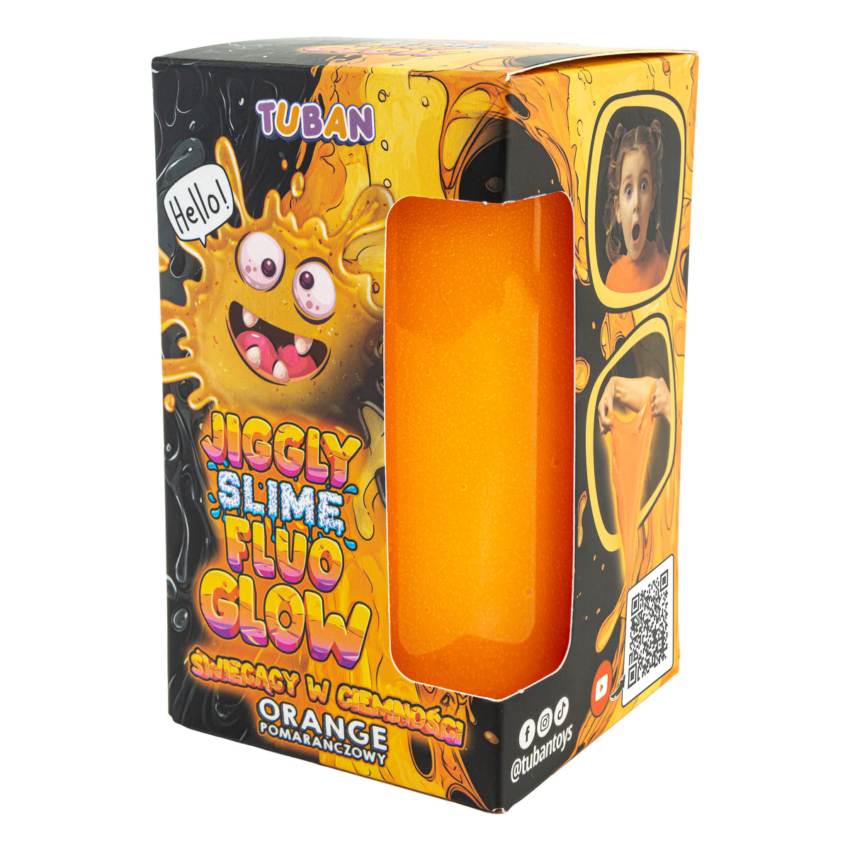 Tuban - Jiggly Slime Fluo Glow oranje 430 gram