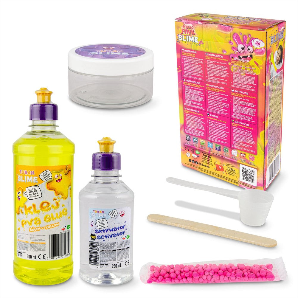 Tuban - Doe-het-zelf slijmset Magic Pink XL met kleurverandering