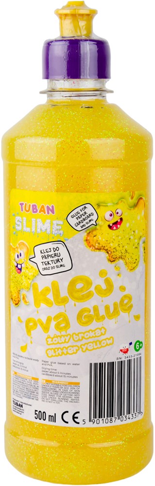 Tuban - Gele glitter pva lijm 500 ml