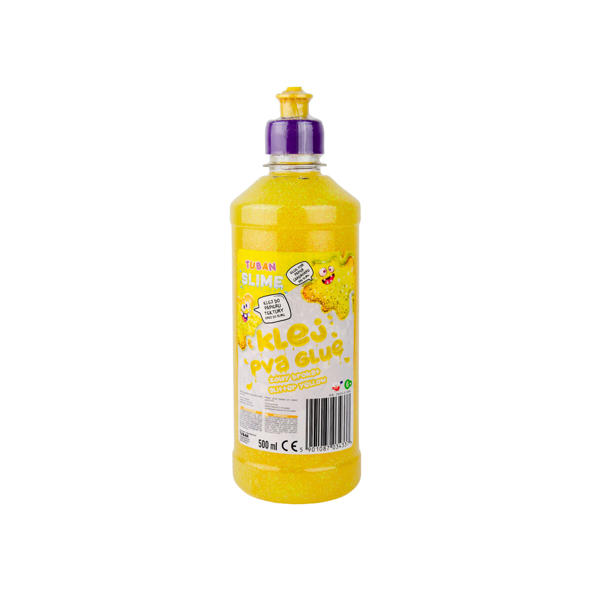 Tuban - Gele glitter pva lijm 500 ml