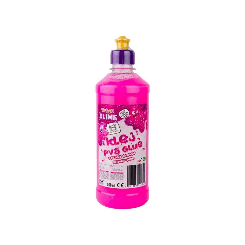 Tuban - roze glitterlijm om slijm mee te maken - 500 ml