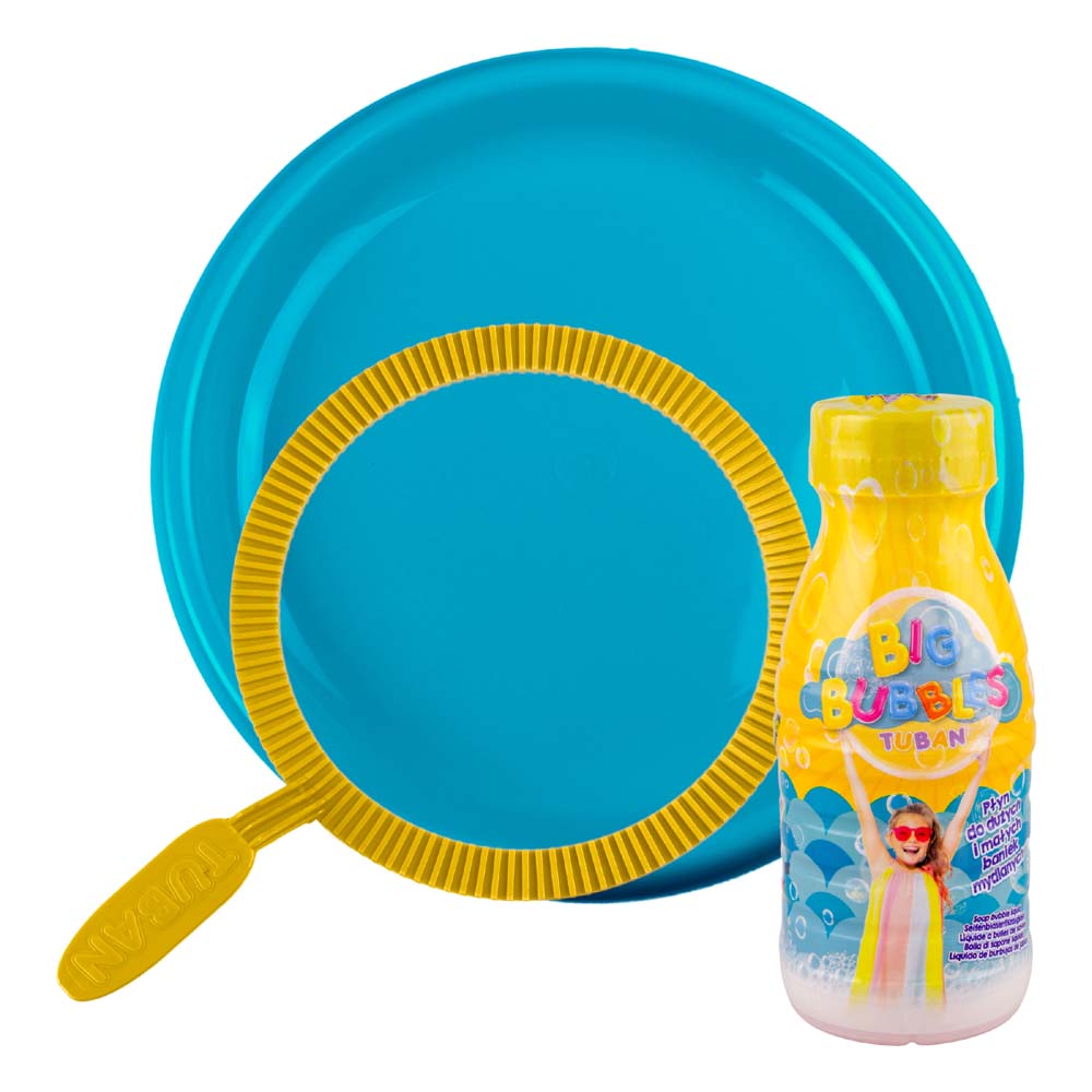 Tuban - Bellenblaasset met vloeistof 250 ml, schotel en ring in net