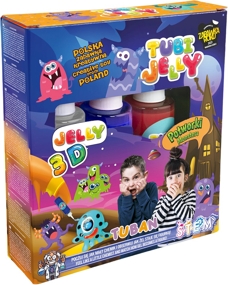 Tuban - Tubi Jelly Set met 3 Kleuren – Monsters