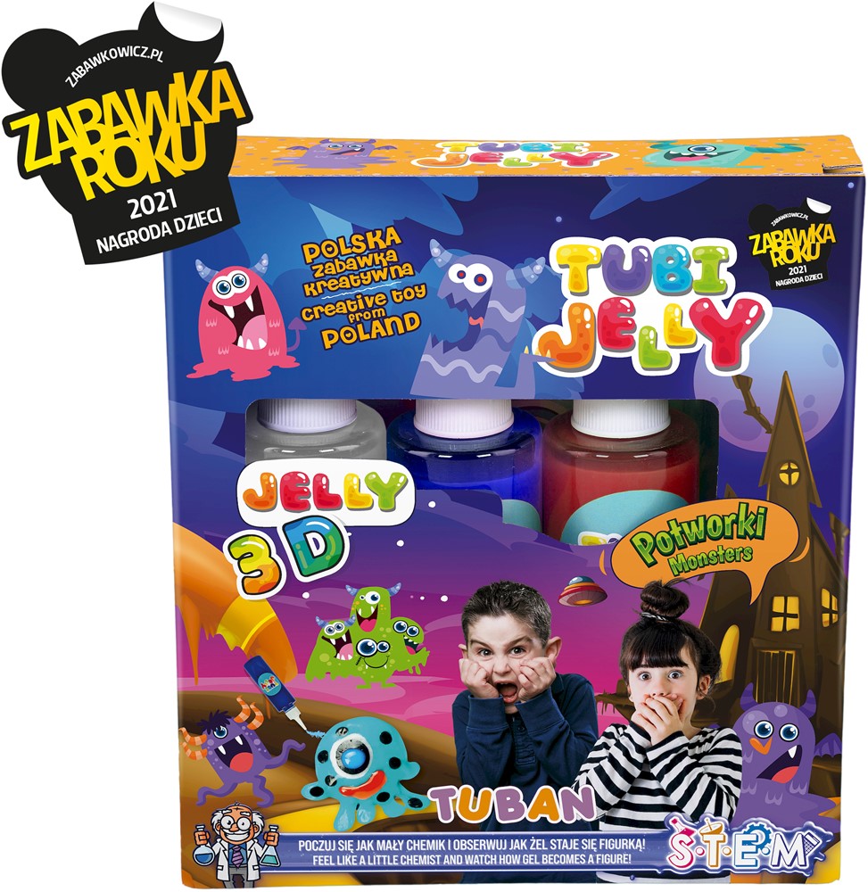 Tuban - Tubi Jelly Set met 3 Kleuren – Monsters
