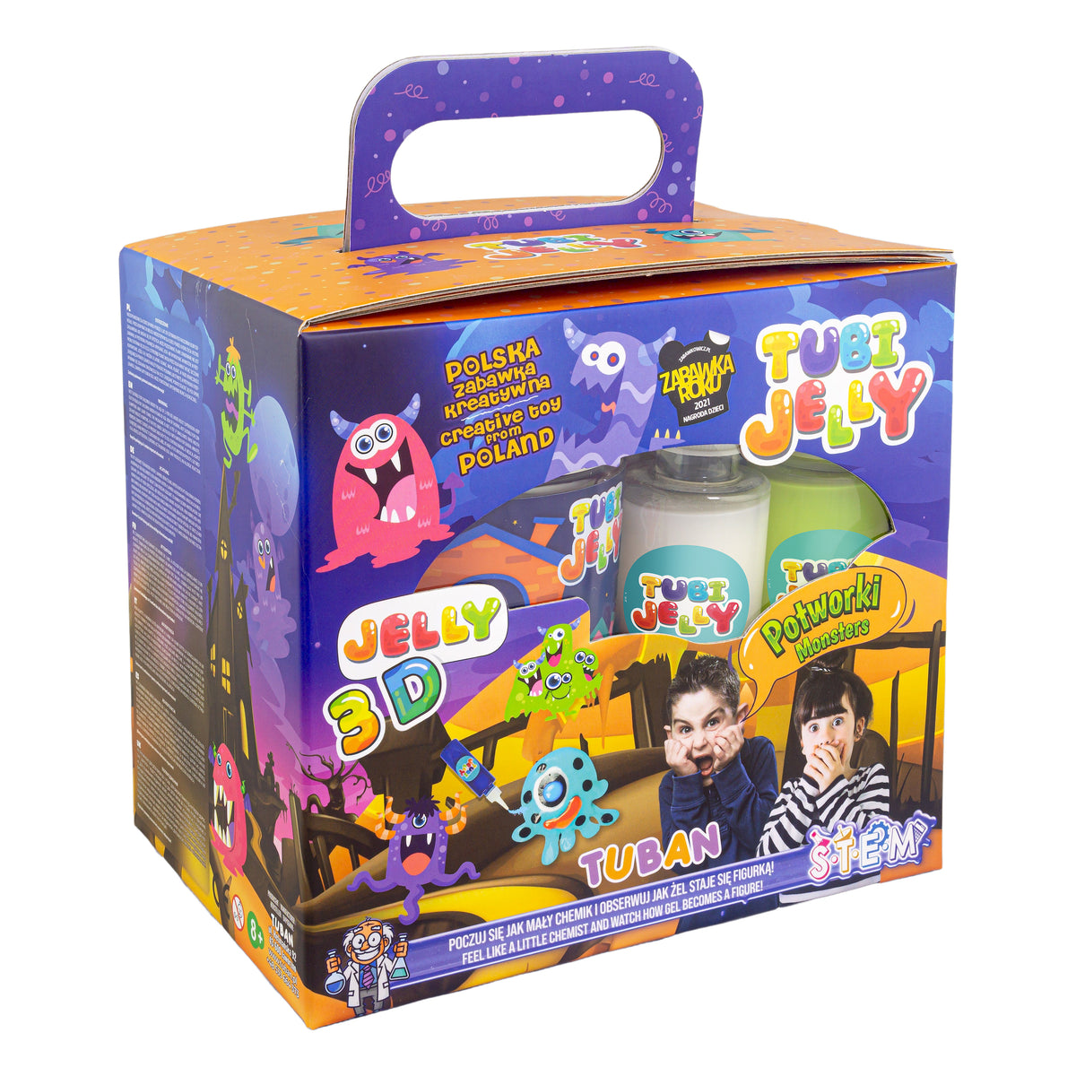Tuban - Tubi Jelly set met 6 kleuren en klein aquarium – monsters