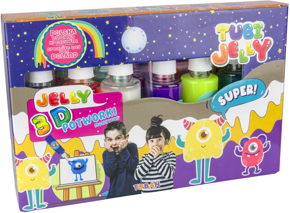 Tuban - Tubi Jelly set 6 kleuren - Monsters