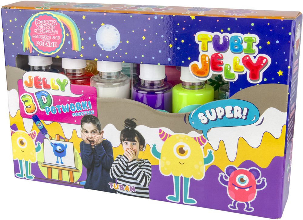 Tuban - Tubi Jelly set 6 kleuren - Monsters
