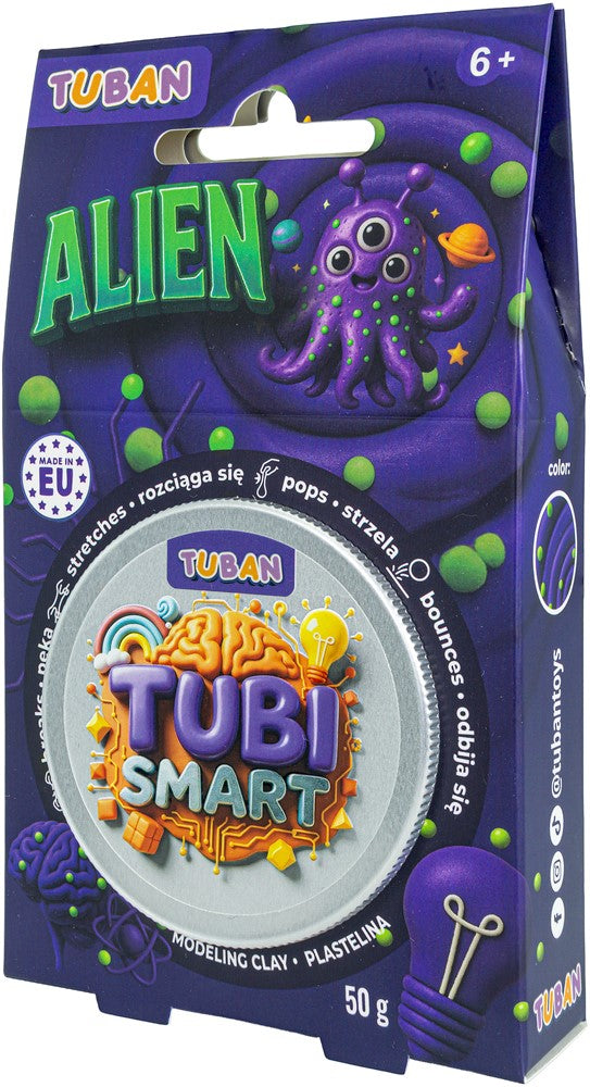 Tuban - Tubi Smart kneedmassa Alien met gele bolletjes
