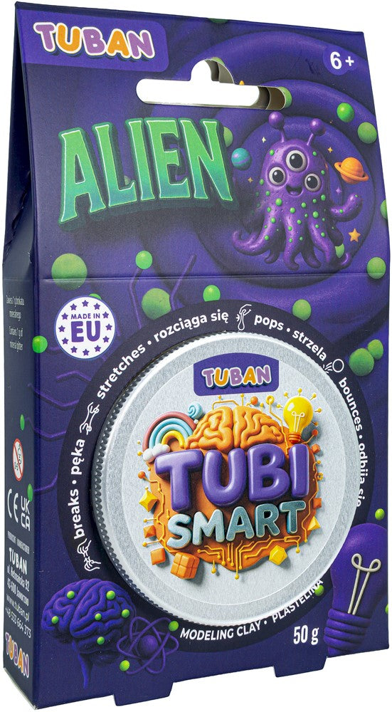 Tuban - Tubi Smart kneedmassa Alien met gele bolletjes