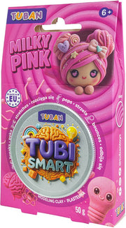 Tuban - Tubi Smart kneedbare massa melkroze met witte bolletjes