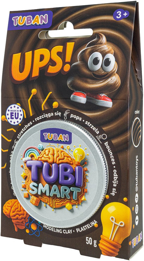 Tuban - Slimme kneedmassa UPS! - bruin met glitter