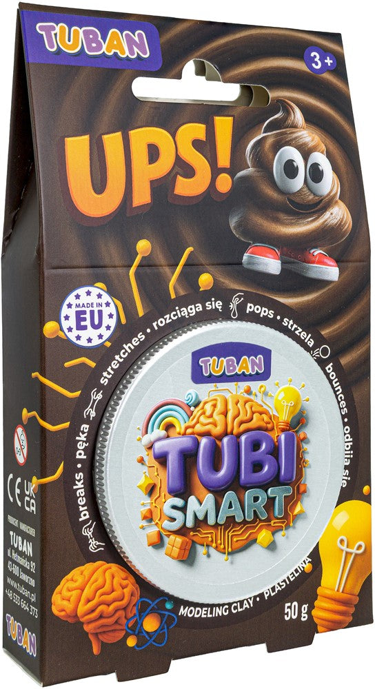 Tuban - Slimme kneedmassa UPS! - bruin met glitter