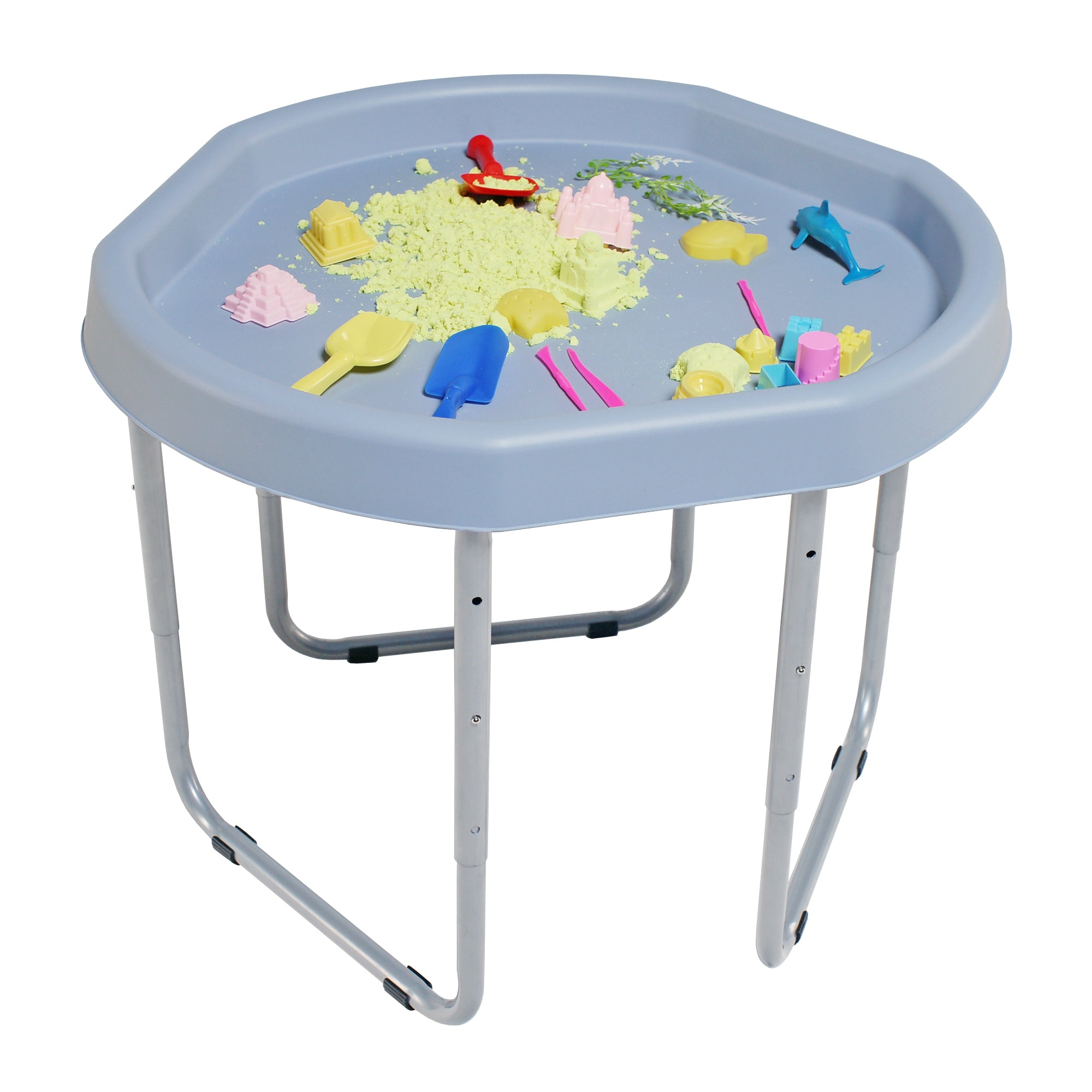 Tuff Tray activiteitentafel pastelblauw - zeshoekig Hexacle - 90 cm met onderstel