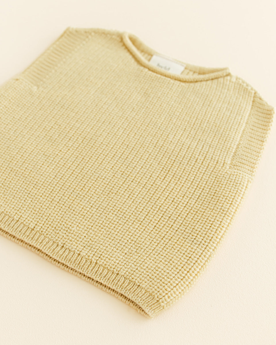 Hvid - Vest Harvey Light Yellow - 100% merinowol