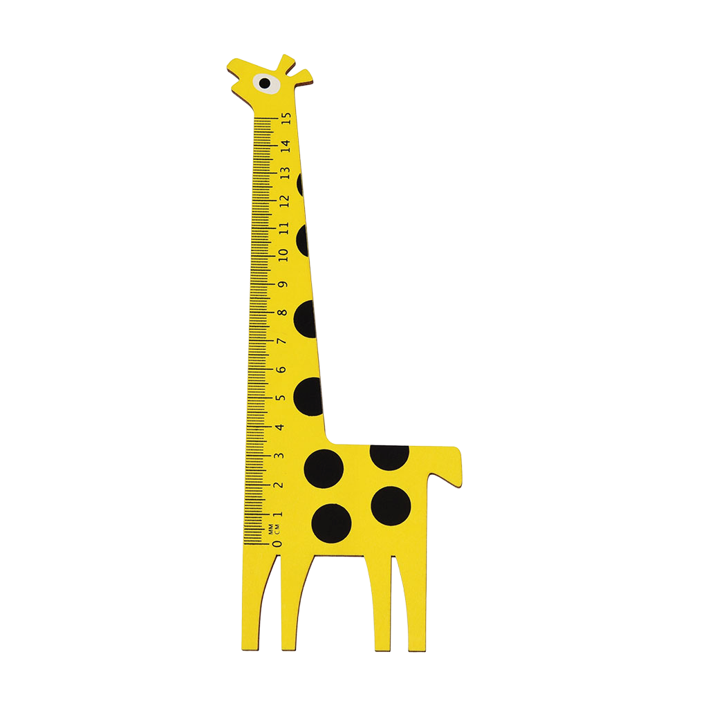 Rex London - Houten Liniaal Gele Giraffe