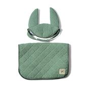 ByAstrup - Zadeldek en muts voor stokpaard - Corduroy - Groen