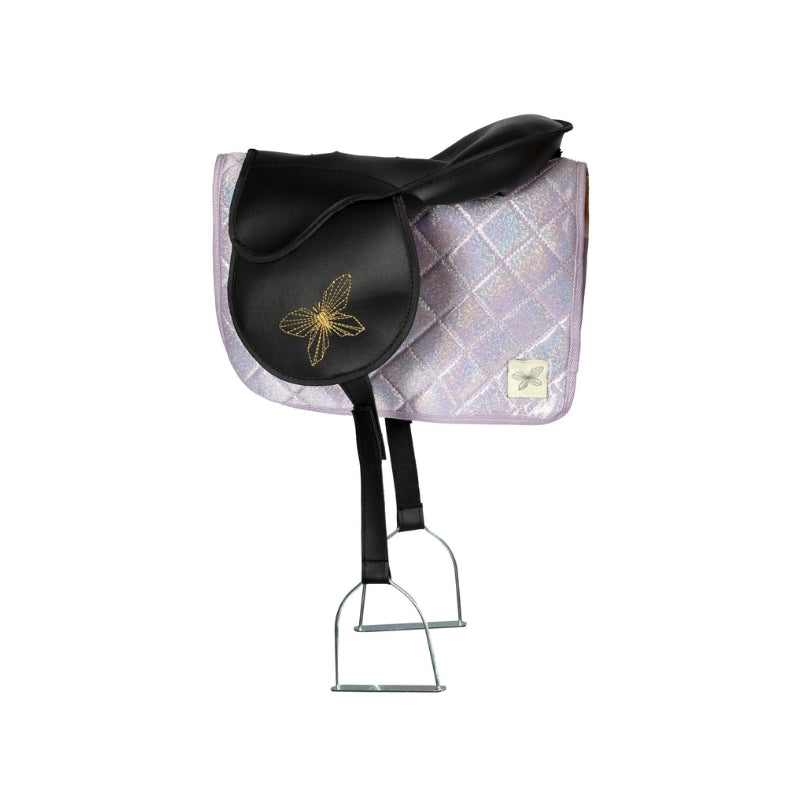 ByAstrup - Zadeldek en muts voor stokpaard - Paars