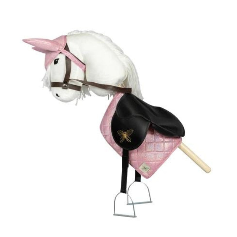 ByAstrup - Zadeldek en muts voor stokpaard - Roze