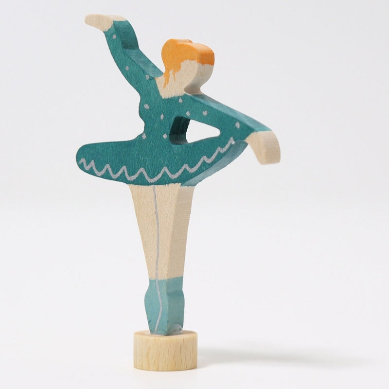 Grimm's - Houten Steker Ballerina turquoise - Grimm's