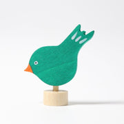 Grimm's - Houten Steker vogel turquoise - Grimm's