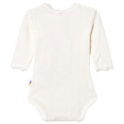 Joha - Wol-zijde romper met lange mouwen en kant - Naturel