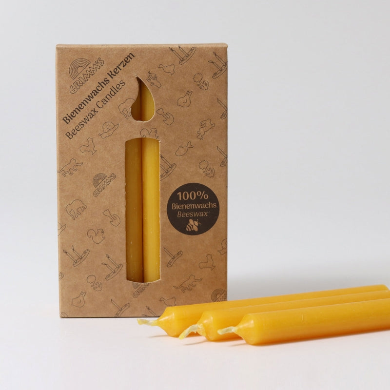 Grimm's - 12 Kaarsjes Amber, 100% Bijenwas