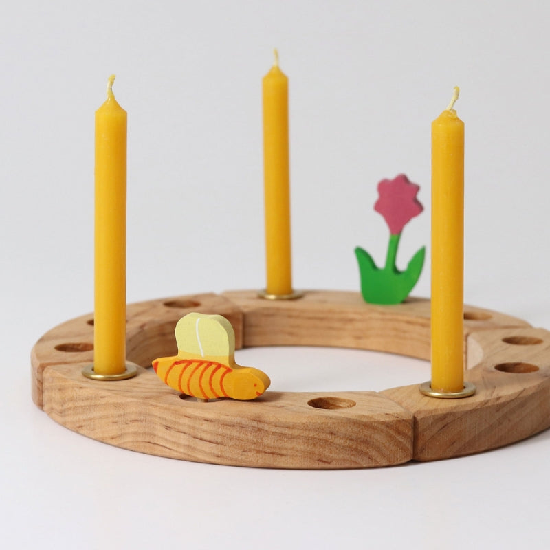 Grimm's - 12 Kaarsjes Amber, 100% Bijenwas